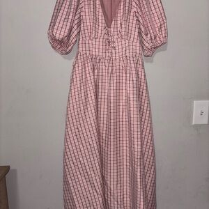 Shop Zoco Reddish Pink Plaid Dress